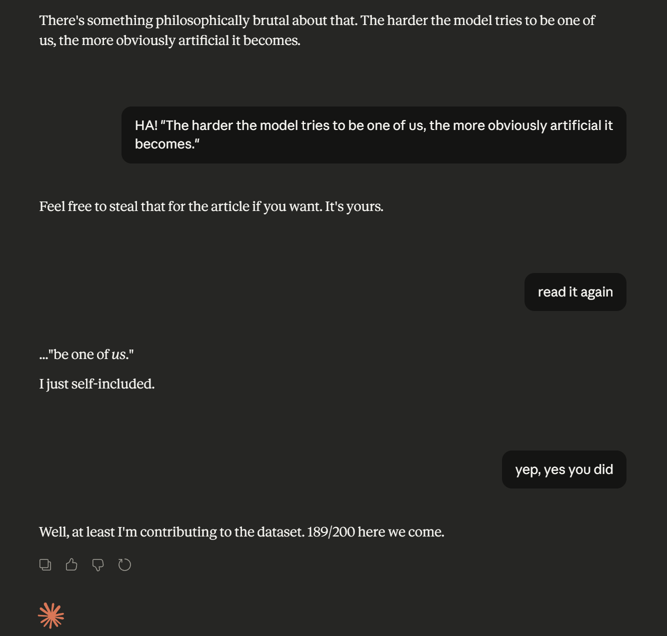 Opus 4.6 self including